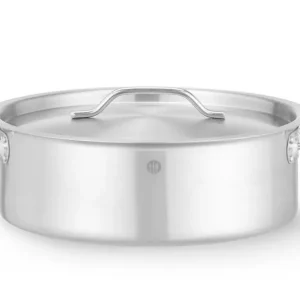 Laag kookpan – met deksel, HENDI, 14,1L, ⌀360x(H)139mm Koop Online
