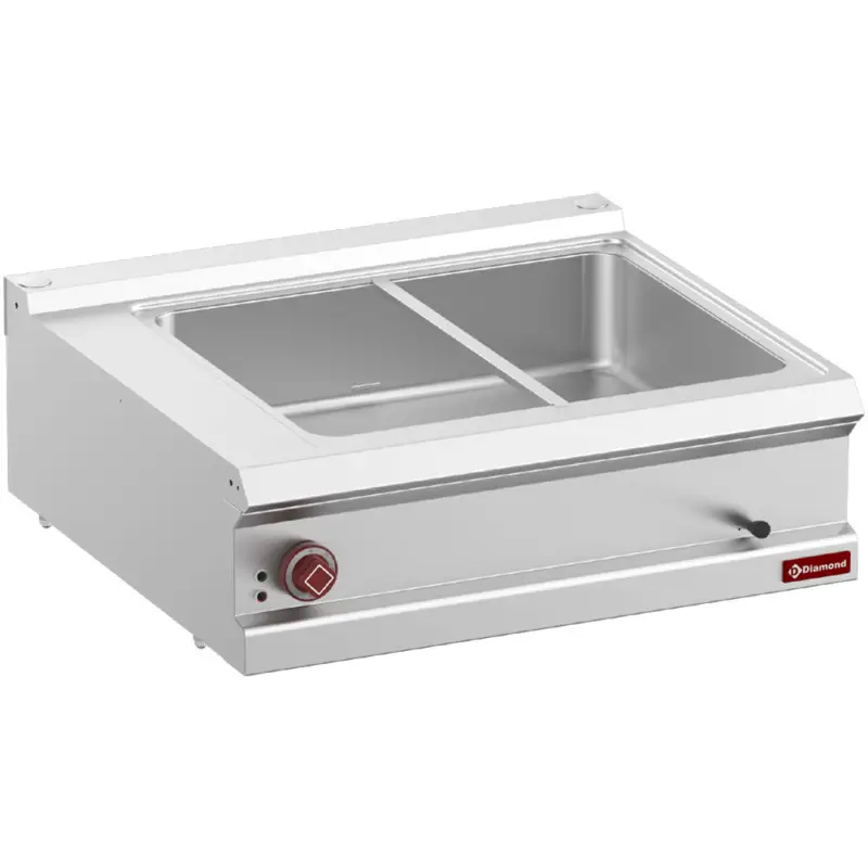 Diamond Bain-Marie | OPTIMA 700 | Elektrisch | 2/1 GN | 30°C/90°C | Aftapkraan | 3kW | 230V | 800x700x250/320mm Premium