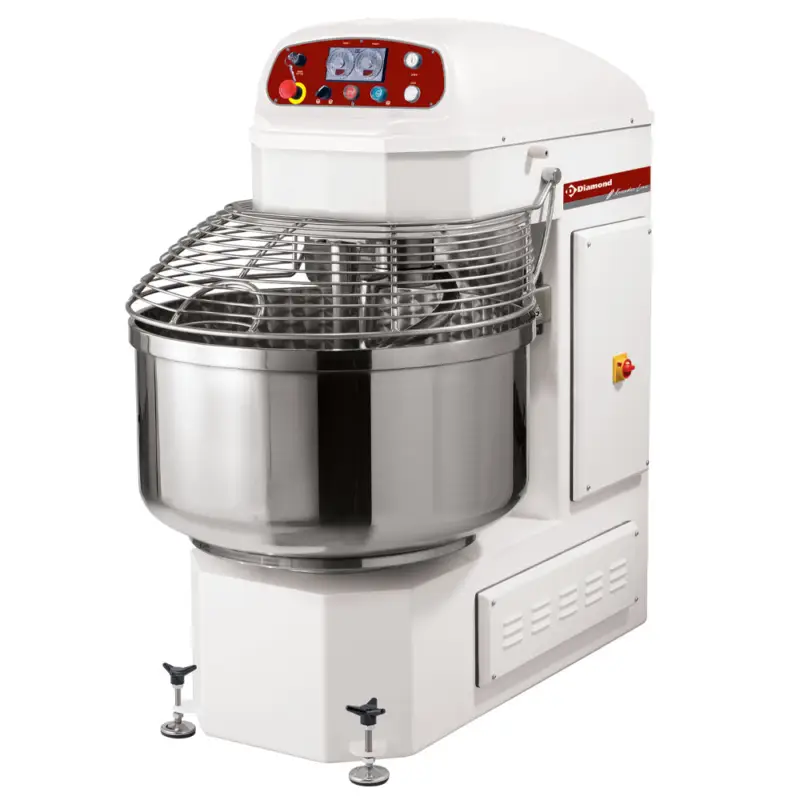 Diamond Bakkerstrog | Automatisch | Met Spiraal | 160kg | 2 Snelheden + 2 Timers | 2 Motoren | 400v | 930x1440x1560mm Beperkte Voorraad
