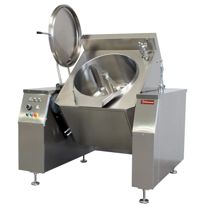 Diamond | Elektrische Kantelbare Kookketel | Mengkraan | 300L | Indirecte Verwarming Koop Vandaag