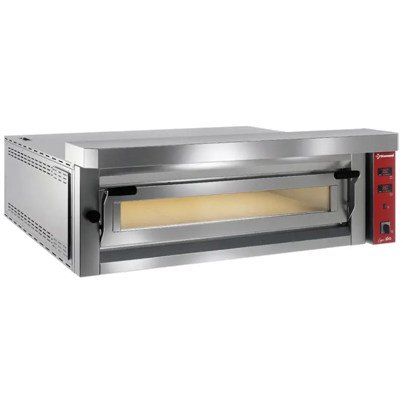 Diamond Pizzaoven | Elektrisch | 9x Ø350mm | ≤400°C | 400V | Stapelbaar | 1390x1270x400mm Koopje