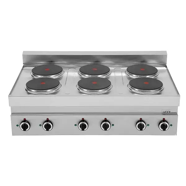 Unni-cooking | Fornuis | Tafelmodel | Elektrisch | 6 Kookpunten | 15.6kw (400v) | 1100x650x300/540 Veilige Betaling