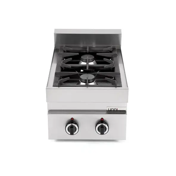 Finale Uitverkoop Unni-cooking | Fornuis | Tafelmodel | Gas | 2 Branders | 2x 6.5kw | 400x650x300/540