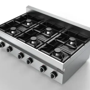 Hete Deal Unni-cooking | Fornuis | Tafelmodel | Gas | 6 Branders | 6x 6.5kw | 1100x650x300/540