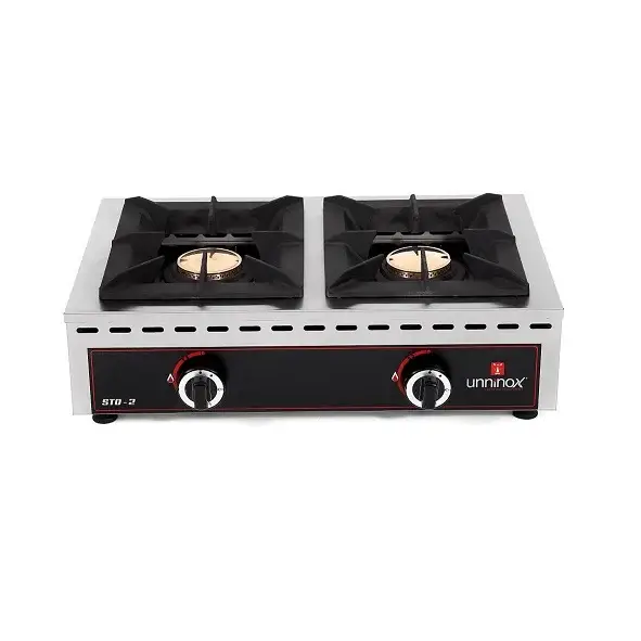 Unni-cooking | Fornuis Tafelmodel | Gas | 2 Branders 21kw | 690x510x200mm Dagaanbieding