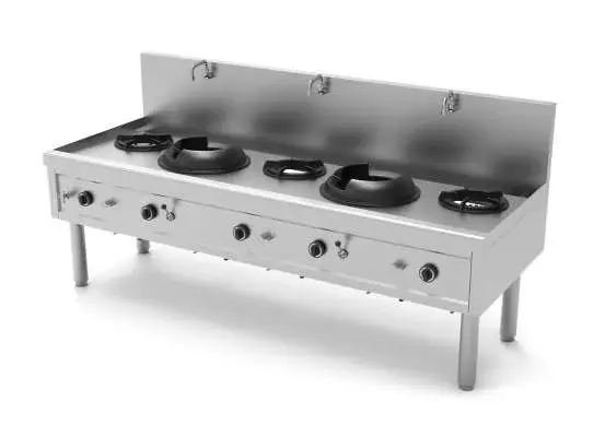 Alleen Vandaag Unni-cooking Gas Wok Fornuis | 2 Wok Branders | 3 Soep Branders | 2310x850x1100mm
