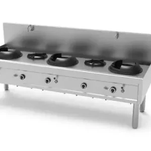 Merkproduct Unni-cooking Gas Wok Fornuis | 3 Wok Branders | 2 Soep Branders | 2450x850x1100mm