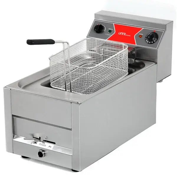 UnniCooking Friteuse | 12L | 400V | Aftapkraan | 325x650x410/550mm Laatste Kans