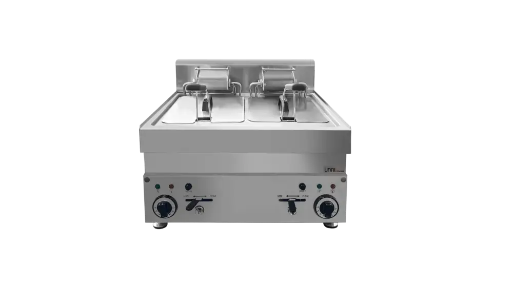 Unnicooking Friteuse | 2x10L | 400v | Aftapkranen | 600x650x475mm Betaalbaar