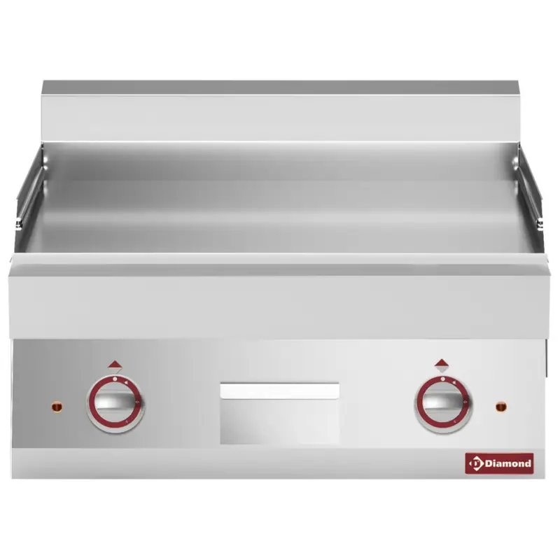 Diamond Bakplaat | ALPHA 650 | Elektrisch | Glad Oppervlak | 120°C/320°C | 9kW | 230V-3F | 700x650x280/380mm Uitverkoop