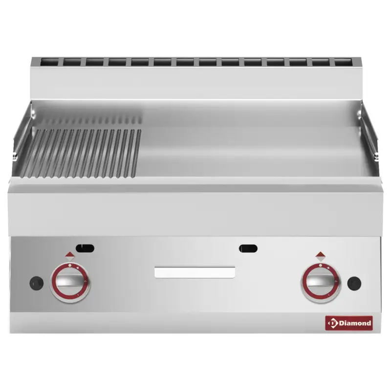 Koopje Diamond Bakplaat | ALPHA 650 | Gas | Glad/Gegroefd Oppervlak | 11.4kW | 700x650x280/380mm