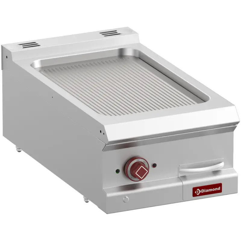 Exclusieve Aanbieding Diamond Bakplaat | OPTIMA 700 | Elektrisch | Gegroefd | 50°C/300°C | 5kW | 400V | 400x700x250/320mm