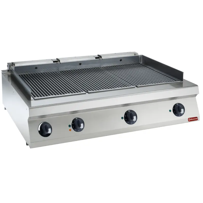 Snelle Levering Diamond High Power Stoomgrill | MAXIMA 700+ | Elektrisch | RVS Oppervlak | 11.25kW | 400V | Vulkraan + Aftapkraan | 1200x700x274/348mm