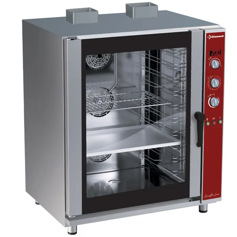 Premium Diamond Horeca Heteluchtoven | 10 Niveaus En/GN | Gas | Automatische Bevochtiging