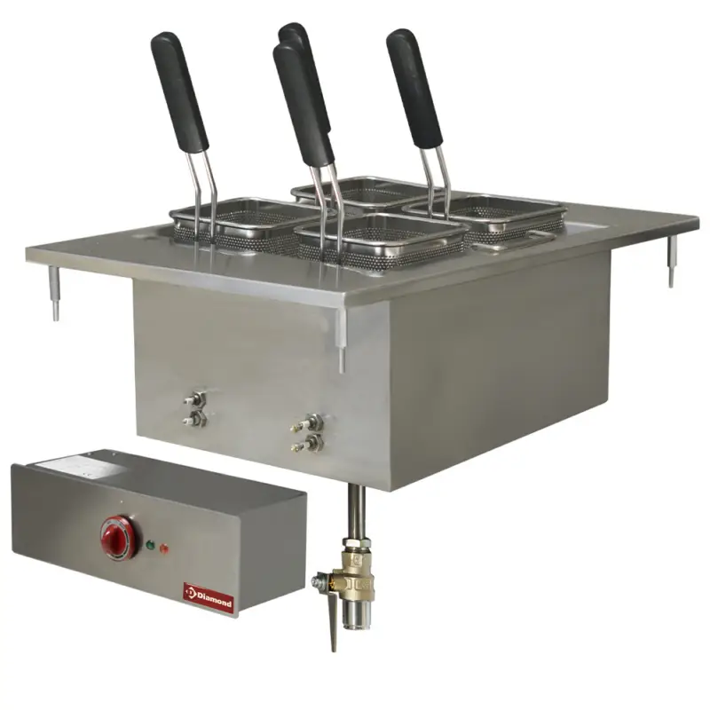 Betaalbaar Diamond Inbouw Pastakoker | 20L | 400v | Met Aftapkraan | 400x600mm