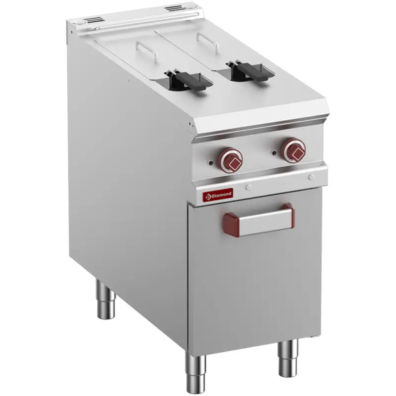 Lage Kosten Diamond Friteuse | OPTIMA 900 | Elektrisch | 8+8L | 100°C/180°C | 10.5kW | 400V | Aftapkranen | 400x900x850/888mm