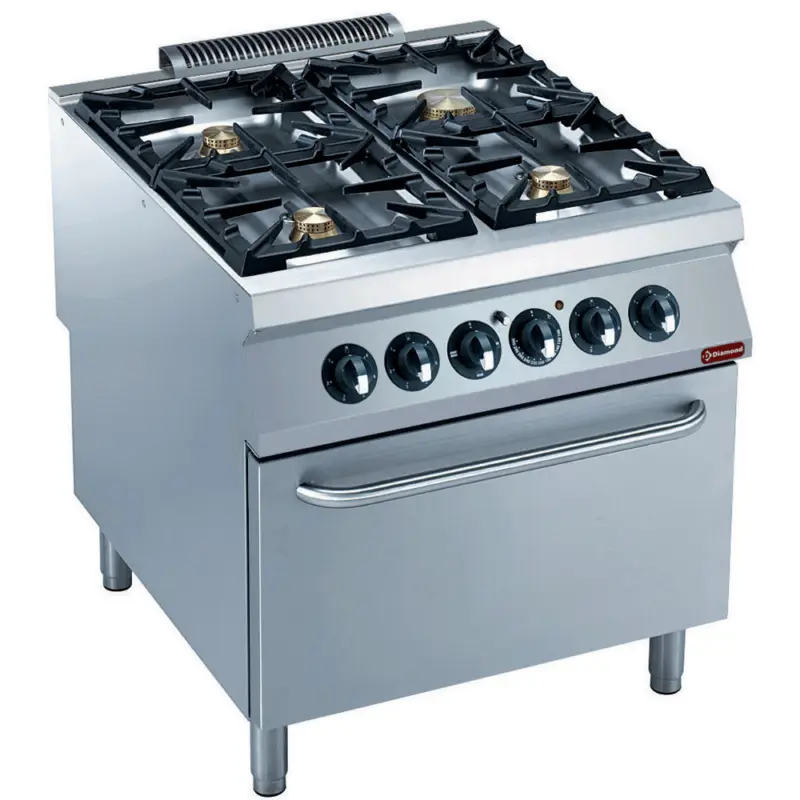 Diamond Gasfornuis | 4 Branders | Elektrische Oven | 6kW Lage Kosten