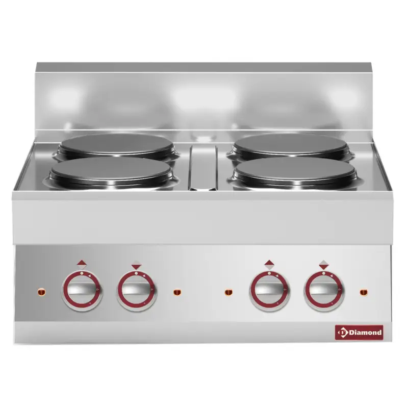 Diamond Fornuis | ALPHA 650 | Tafelmodel | Elektrisch | 4 Kookpunten | 10.4kW | 230V-3F | 700x650x280/380mm Koop Online