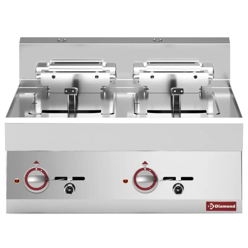 Diamond Friteuse | ALPHA 650 | Elektrisch | 10+10L | 100°C/180°C | Aftapkranen | 18kW | 400V | 700x650x280/380mm Uitverkoop