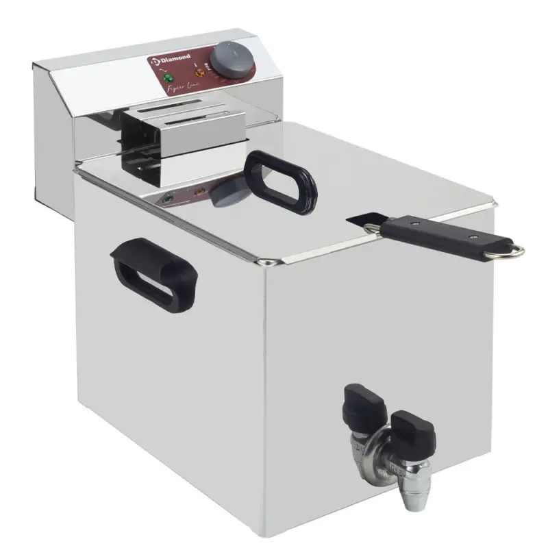 Diamond Friteuse | Elektrisch | 8L | 230v | Aftapkraan | 290x450x320mm Exclusieve Aanbieding