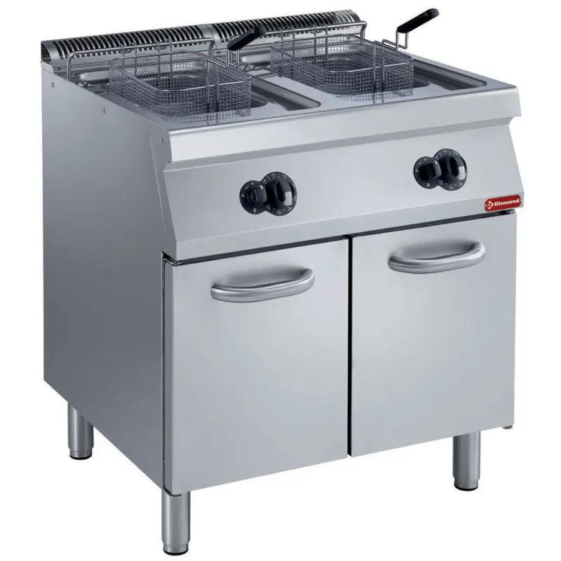 Gereduceerde Prijs Diamond Friteuse | MAXIMA 700 | Gas | 15+15L | 120°C/190°C | 28kW | Aftapkranen | 800x700x850/920mm