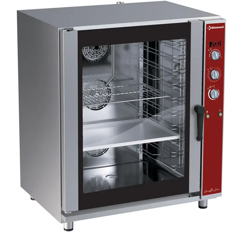 Beperkte Voorraad Diamond- Heteluchtoven | 10 Niveaus En/GN | 400v | Bevochtiging Automatisch | 920x750x1080mm