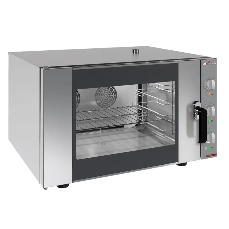 Weekendaanbieding Diverso Hetelucht-/stoomoven | 4 Niveaus | 400v | Automatische Bevochtiging | 865x685x565mm