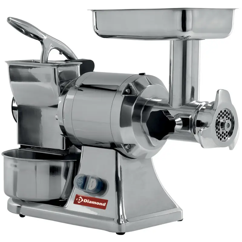 Diamond Combinatie Vleesmolen N° 12 + Parmesaanrasp | 230v | 380x220x430mm Favoriet