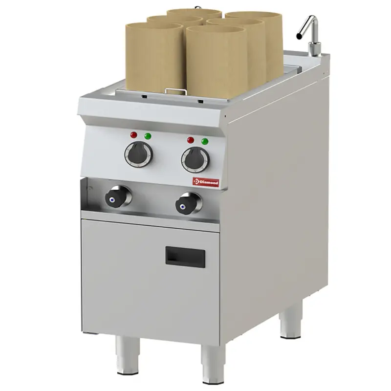 Diamond Dumpling-/Dim Sum Stomer | VAPOR LINE | Elektrisch | 6x Ø150mm | 30°C/110°C | 13.8kW | 400x750x850mm Laatste Kans