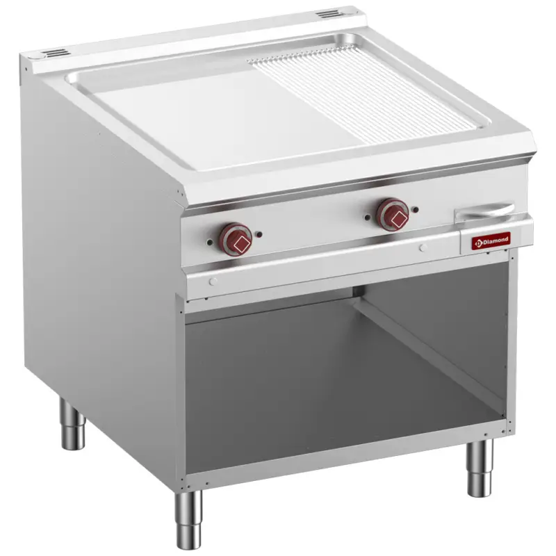 Gereduceerde Prijs Diamond Elektrische Bakplaat | Verchroomd, 2/3 Vlak & 1/3 Geribbeld, Module 1/1