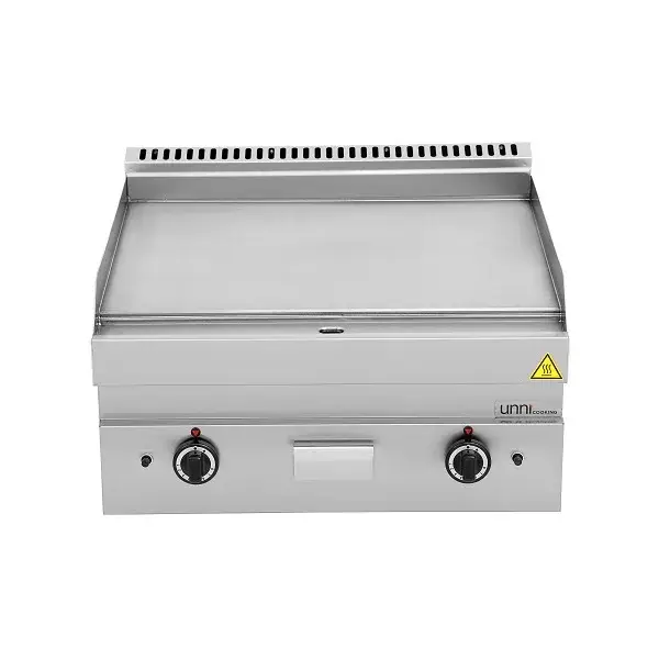 Unni-cooking | Gas | Glad Oppervlak 700×550 (RVS) | Piëzo Ontsteking | 1100x650x300/540(h)mm Superprijs