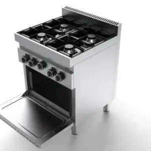 Gratis Retour Unni-cooking | Gas Fornuis 4×6,5kw – 4kw | 700x700x(h)850
