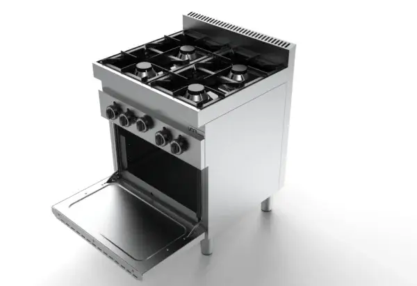 Gratis Retour Unni-cooking | Gas Fornuis 4×6,5kw – 4kw | 700x700x(h)850