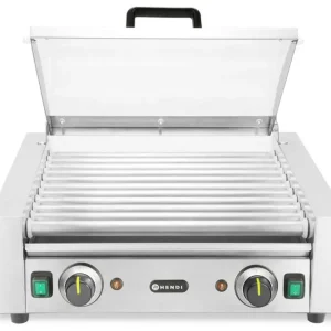 Express Levering Worstrolgrill – 2 zones met energiebesparend deksel, HENDI, 220-240V/980W, 566x527x(H)259mm