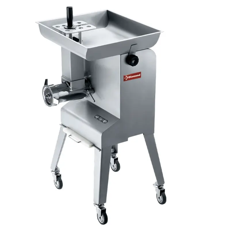 Diamond Hakmolen | RVS | N° 32 | Cap. 600kg/u | Ø6mm | Op Wielen | 535x505x1026mm Snelle Levering