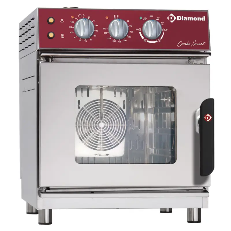 Diamond Hetelucht-/stoomoven | 4 Niveaus (GN) | 230v | Bevochtiging Automatisch | 523x666x667mm Fabrieksprijs