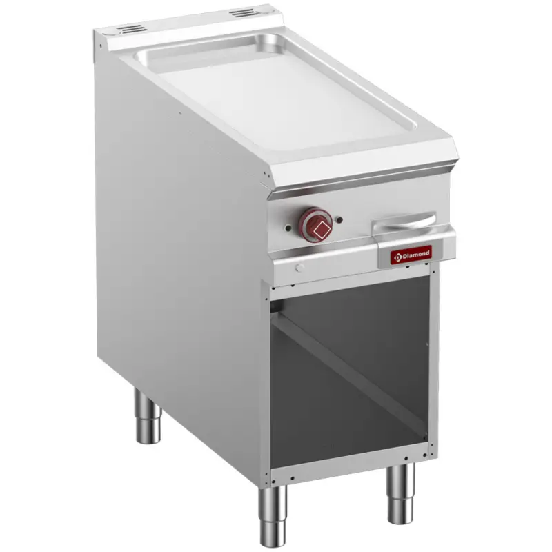 Op = Op Diamond Optima 900 Elektrische Bakplaat | Verchroomd | Open Kast | 900x400x920mm