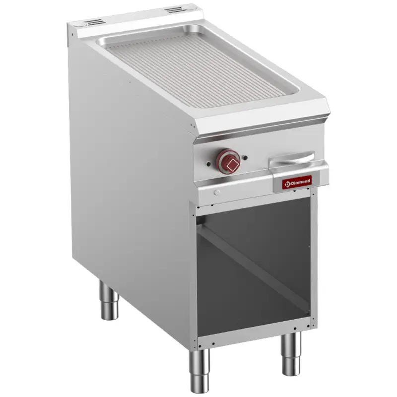 Diamond Optima 900 Elektrische Geribde Bakplaat | Open Kast | 400x900x920mm Gereduceerde Prijs