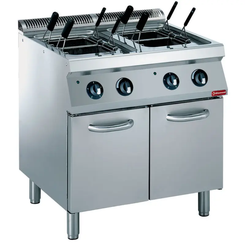 Express Levering Diamond Pastakoker | 2x 24,5L | Op Kast | Zonder Mand | 230v | 800x700x850/920mm