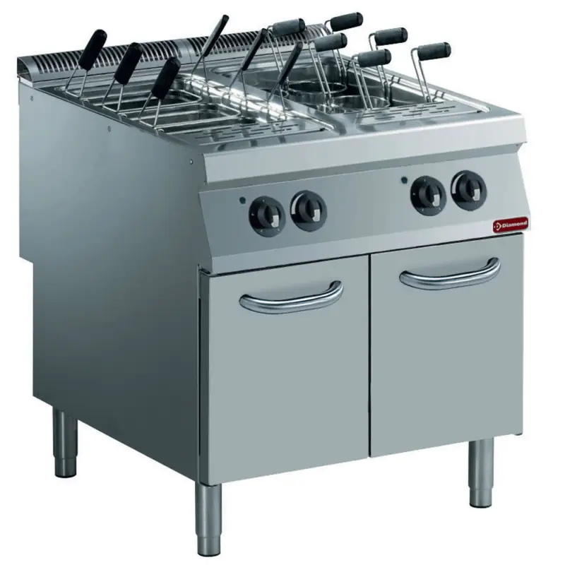 Exclusieve Aanbieding Diamond Pastakoker 2 Kuipen | GN 1/1 Op Meubel | 400v | 800x900x850/920mm
