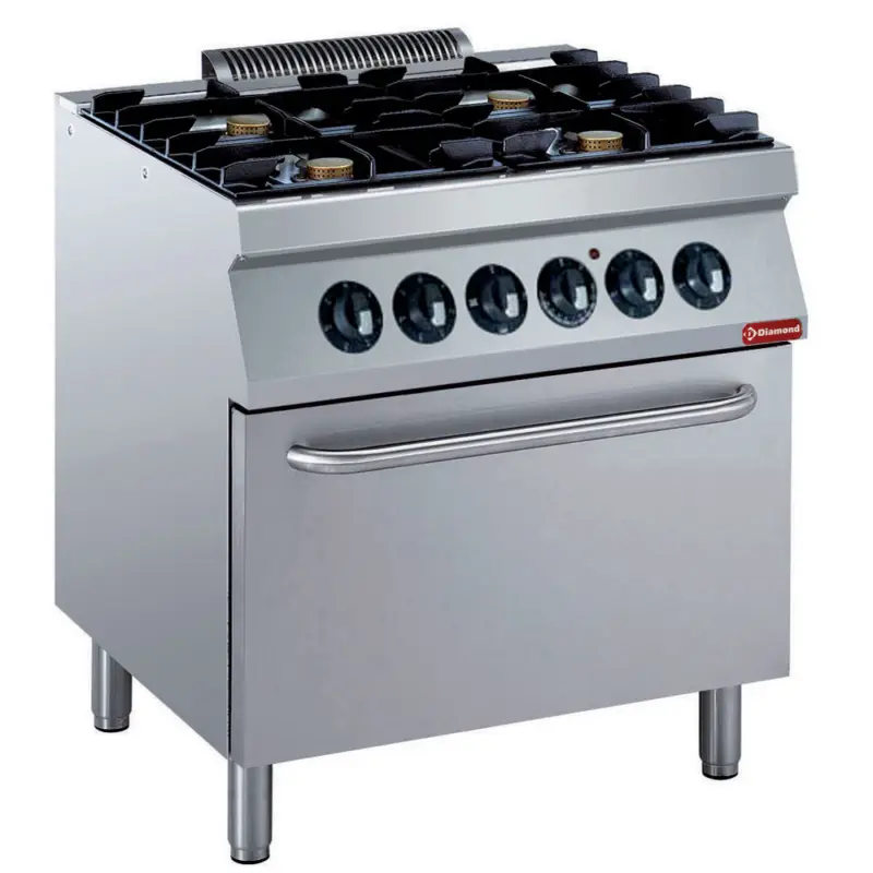 Fornuis 4 Vuren 5,5 Kw, Elektrische Oven GN 2/1 Speciale Aanbieding
