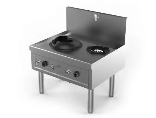 Direct Beschikbaar Unni-cooking | Gas | Wok Fornuis | 1 Wok Brander | 1 Soep Brander | 1000x850x(h)1100
