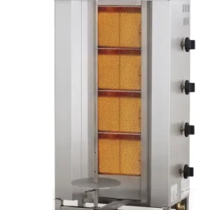 Voordeelprijs Gyros Grill Gas Motor Boven 4 Hittezones