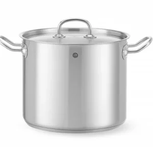Hendi Kookpan Hoog | Kitchen Line | Met Deksel | 9L | RVS | Inductiegeschikt | Ø240x(H)200mm Aanbieding