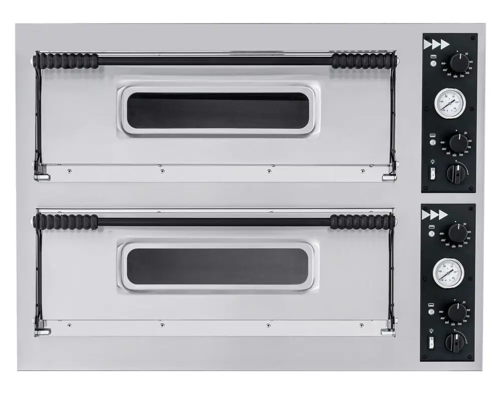 Uitverkoop Hendi Pizzaoven BASIC XL 44 | 2 Kamers | 400V/12000W | 1000x844x745mm