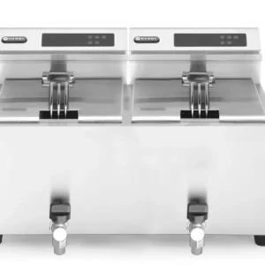 Veilige Betaling Hendi Profi Line Digitale Friteuse Met Aftapkraan | 2x8L | 230v/7000w | 605x515x350mm