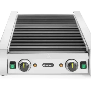 Worstenroller Grill – Twee Zones, Hendi, 14 Rollers, 230v/1480w, 520x650x(h)176mm Favoriet