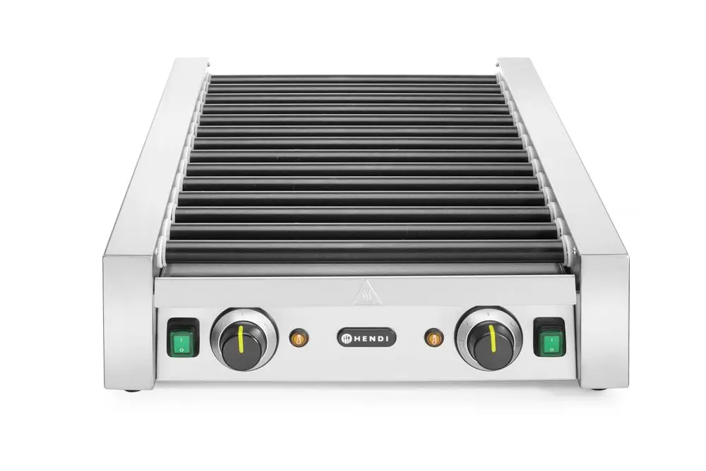 Worstenroller Grill – Twee Zones, Hendi, 14 Rollers, 230v/1480w, 520x650x(h)176mm Favoriet