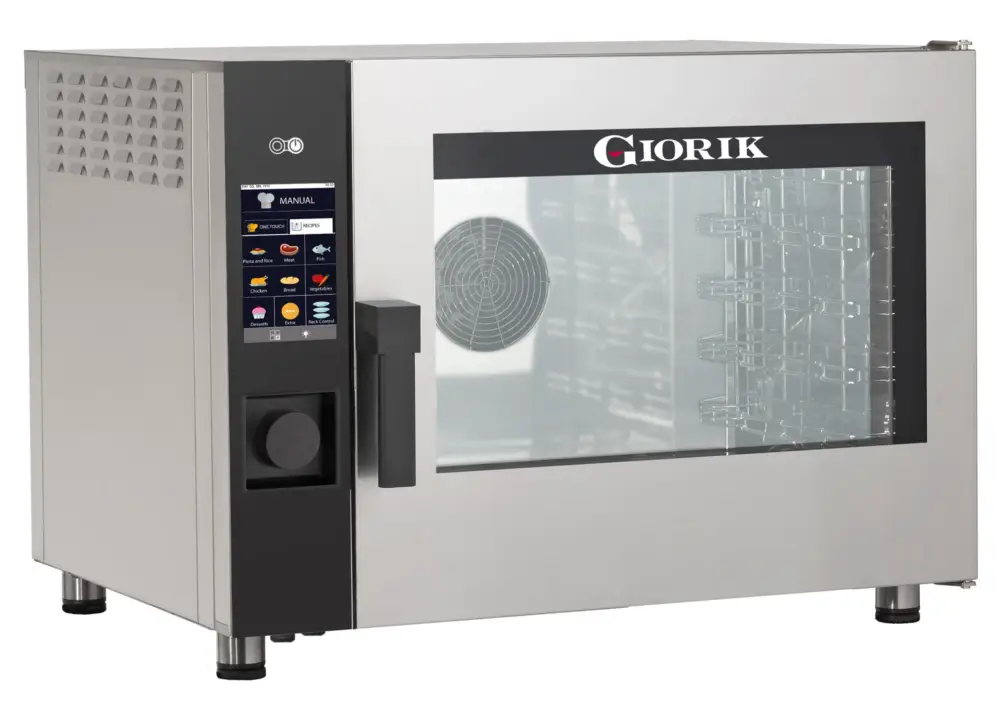 Combisteel Hetelucht-/stoomoven | 5 Niveaus En/GN | Gas | Bevochtiging Automatisch | Touchscreen | 870x790x720mm Beperkte Voorraad