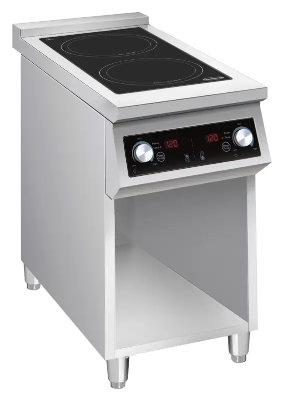 Lage Kosten Combisteel Inductiefornuis | Elektrisch | 2 Kookpunten | 400v | Open Onderstel | 400x700x900mm
